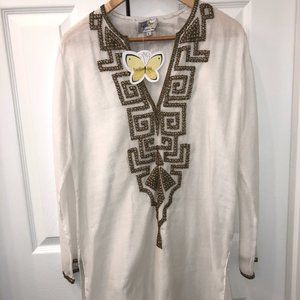 BELLA TU | Women's Tunic | Size LRG | White | NWT